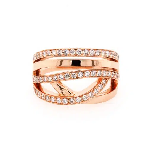 MARIA- 18ct Rose Gold Diamond Dress Ring
