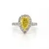 TARA- Platinum Yellow & White Diamond Engagement Ring By Mark Nathan Jewellery