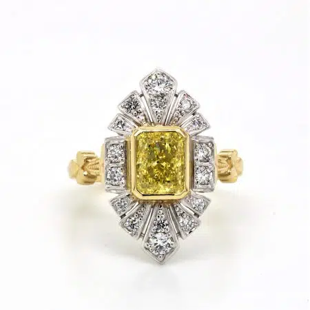 MICHAELA- 18ct Yellow Gold Art Deco Diamond Ring