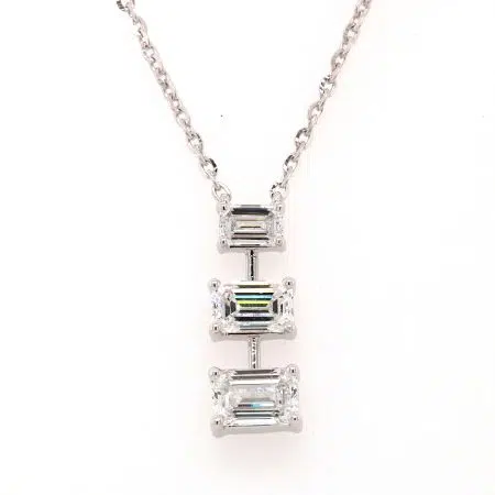 GISELLE- 18ct White Gold Diamond Drop Pendant