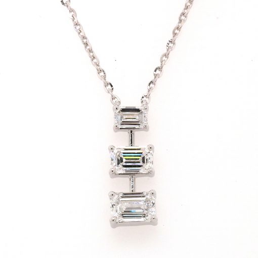 GISELLE- 18ct White Gold Diamond Drop Pendant