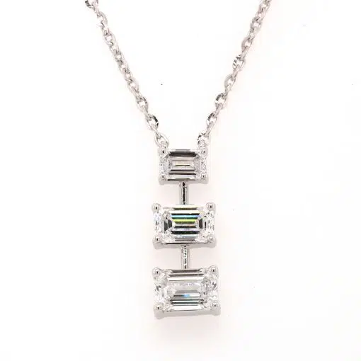 GISELLE- 18ct White Gold Diamond Drop Pendant