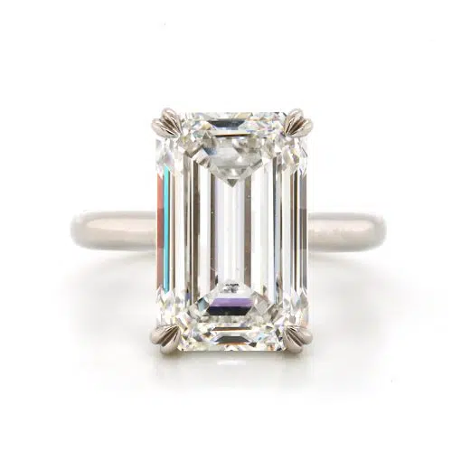 ILANA - 18ct White Gold Emerald Cut Engagement Ring