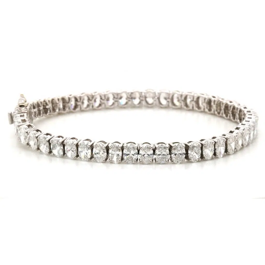 MERYL – 18ct White Gold Diamond Tennis Bracelet By Mark Nathan Jewellery