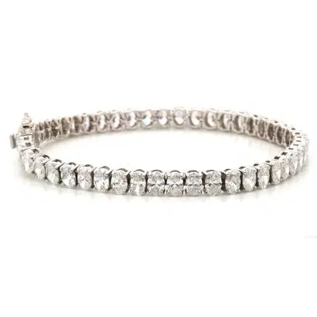 MERYL – 18ct White Gold Diamond Tennis Bracelet By Mark Nathan Jewellery