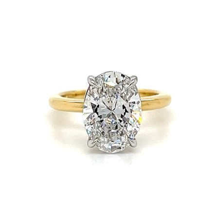 Oval solitaire engagement ring by Mark Nathan Jewellery.