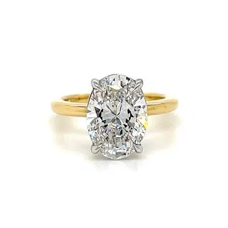 Oval solitaire engagement ring by Mark Nathan Jewellery.