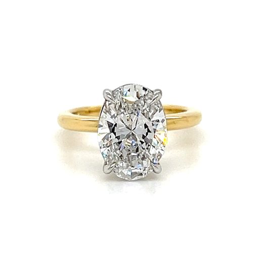 Oval solitaire engagement ring by Mark Nathan Jewellery.