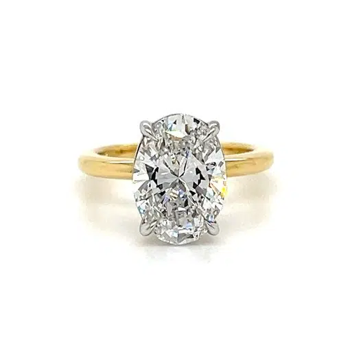 Oval solitaire engagement ring by Mark Nathan Jewellery.