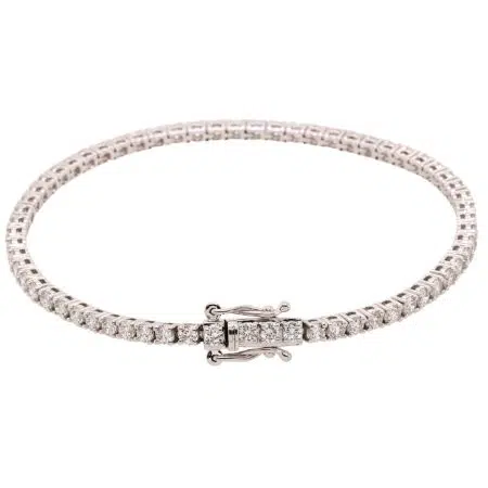 JULIE – 18ct White Gold Diamond Tennis Bracelet By Mark Nathan Jewellery