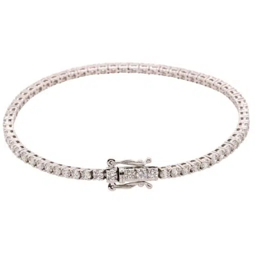 JULIE – 18ct White Gold Diamond Tennis Bracelet By Mark Nathan Jewellery