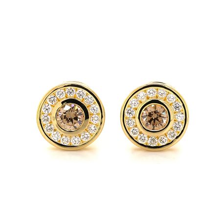 EMILY - 18ct yellow gold diamond earrings By Mark Nathan Jewellery