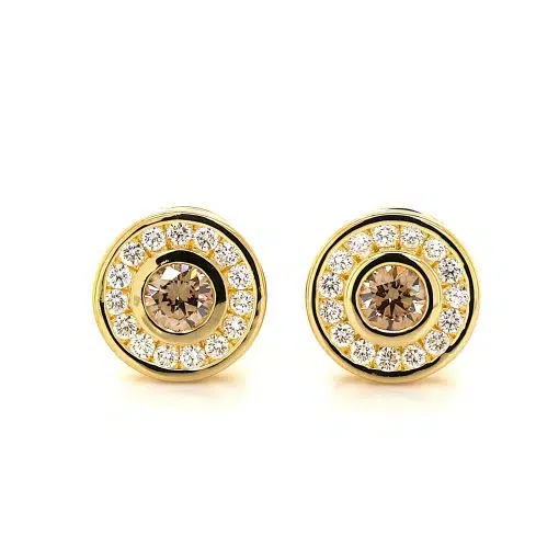 EMILY - 18ct yellow gold diamond earrings By Mark Nathan Jewellery