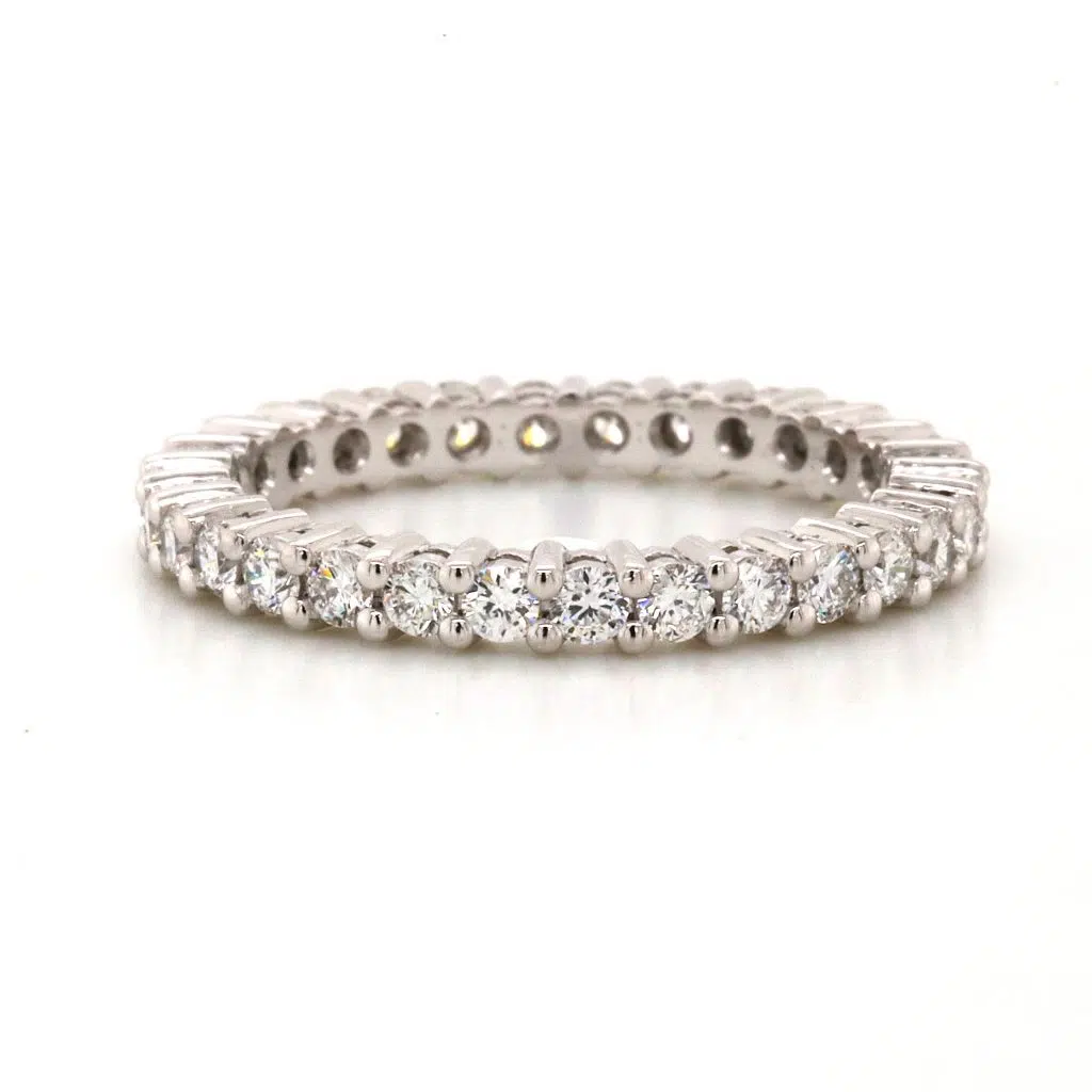 CARINA - 18ct white gold full circle diamond eternity / wedding ring By Mark Nathan Jewellery