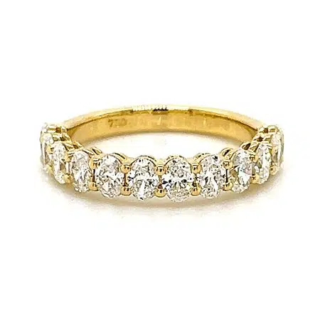 ELIZA - 18ct Yellow Gold Share Claw Oval Diamond Wedding Ring