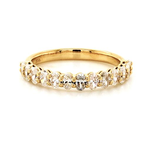 ALICE - 18ct Yellow Gold Share Claw Oval Diamond Wedding Ring
