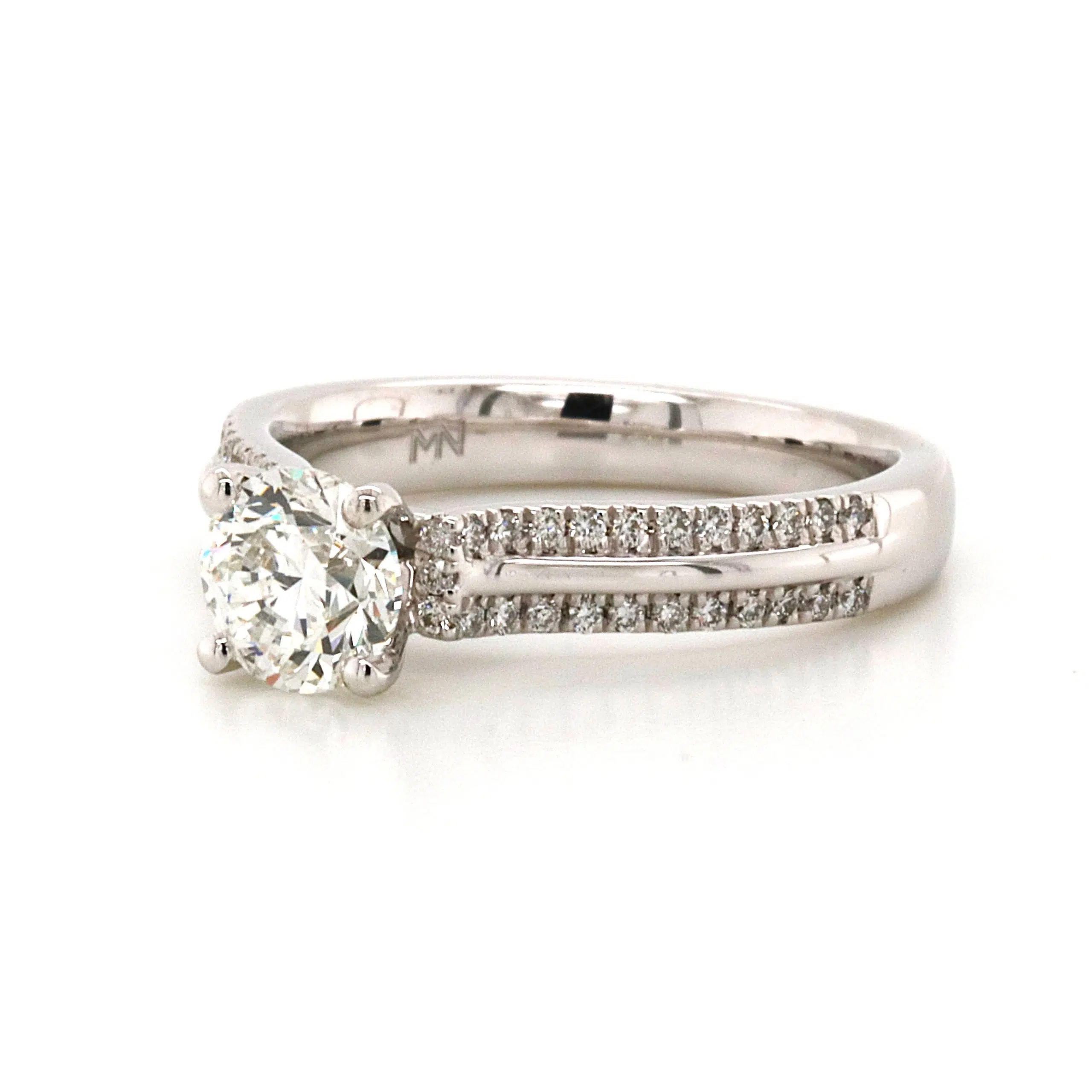 EVELYN - 18ct White Gold Diamond Engagement Ring - Image 3
