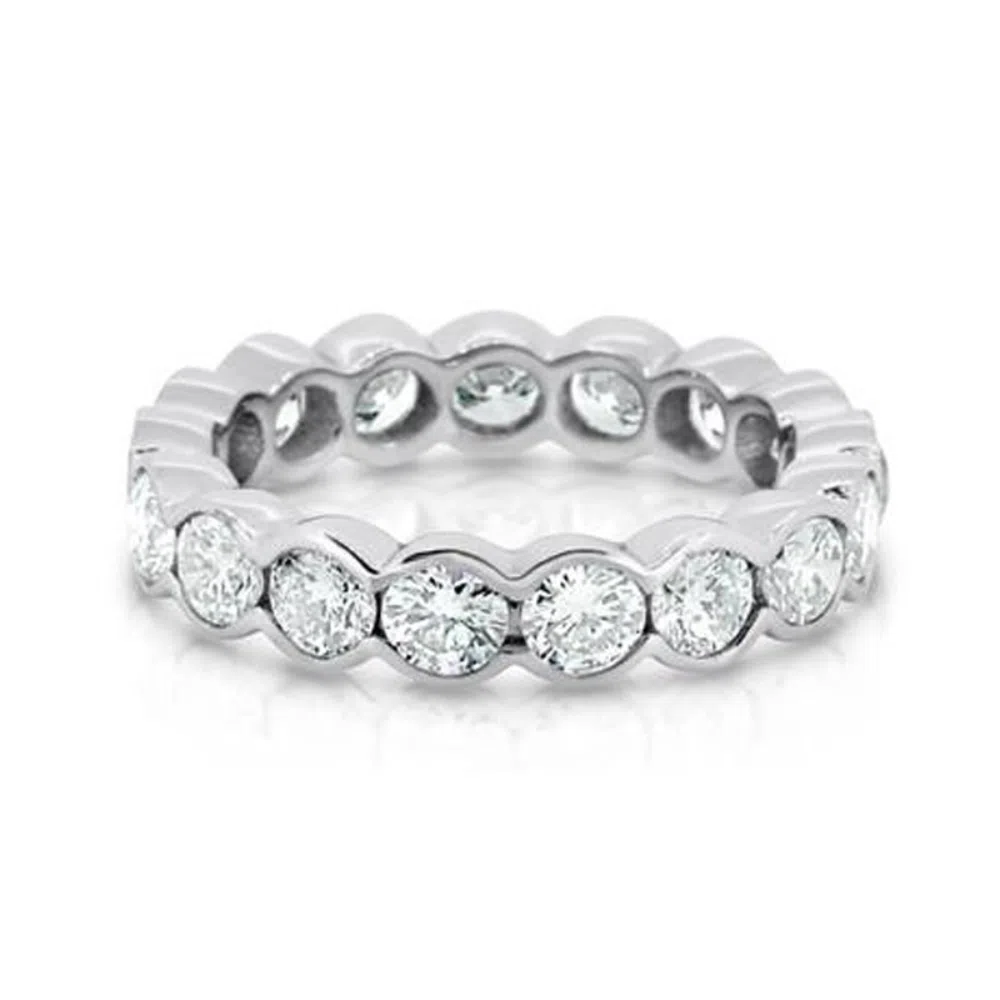 EUGENIE – 18ct White Gold Diamond Bezel Set Eternity Ring